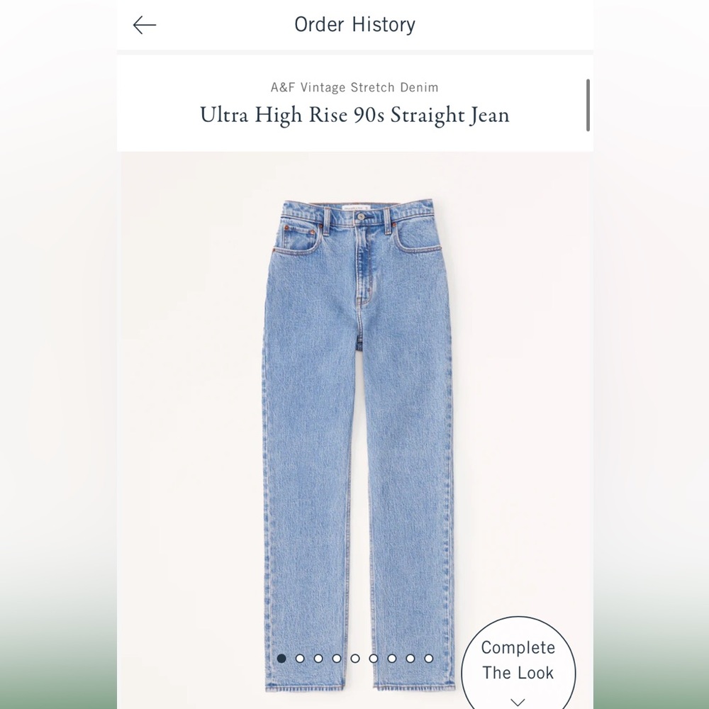 Abercrombie & Fitch The ‘90’s Straight Ultra High Rise, size 16 (33) long